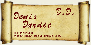Denis Dardić vizit kartica